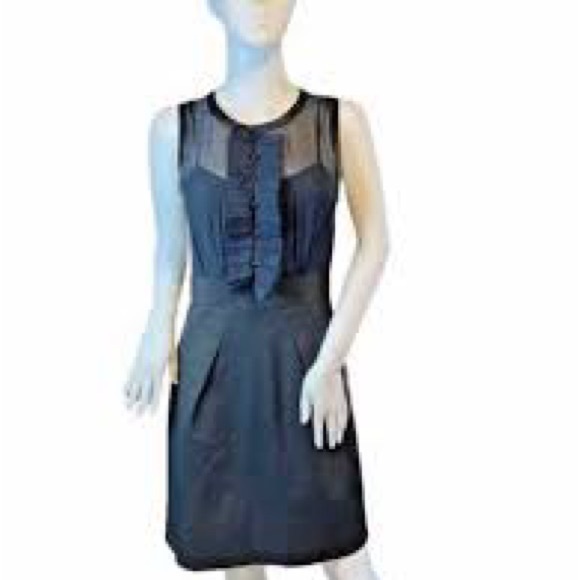 BCBG Maxazira Black Dress "Tuxedo" Styled Cocktail Dress - Picture 1 of 5